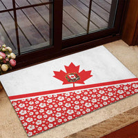 Canada Rubber Doormat Summer Hibiscus Tropical Flower