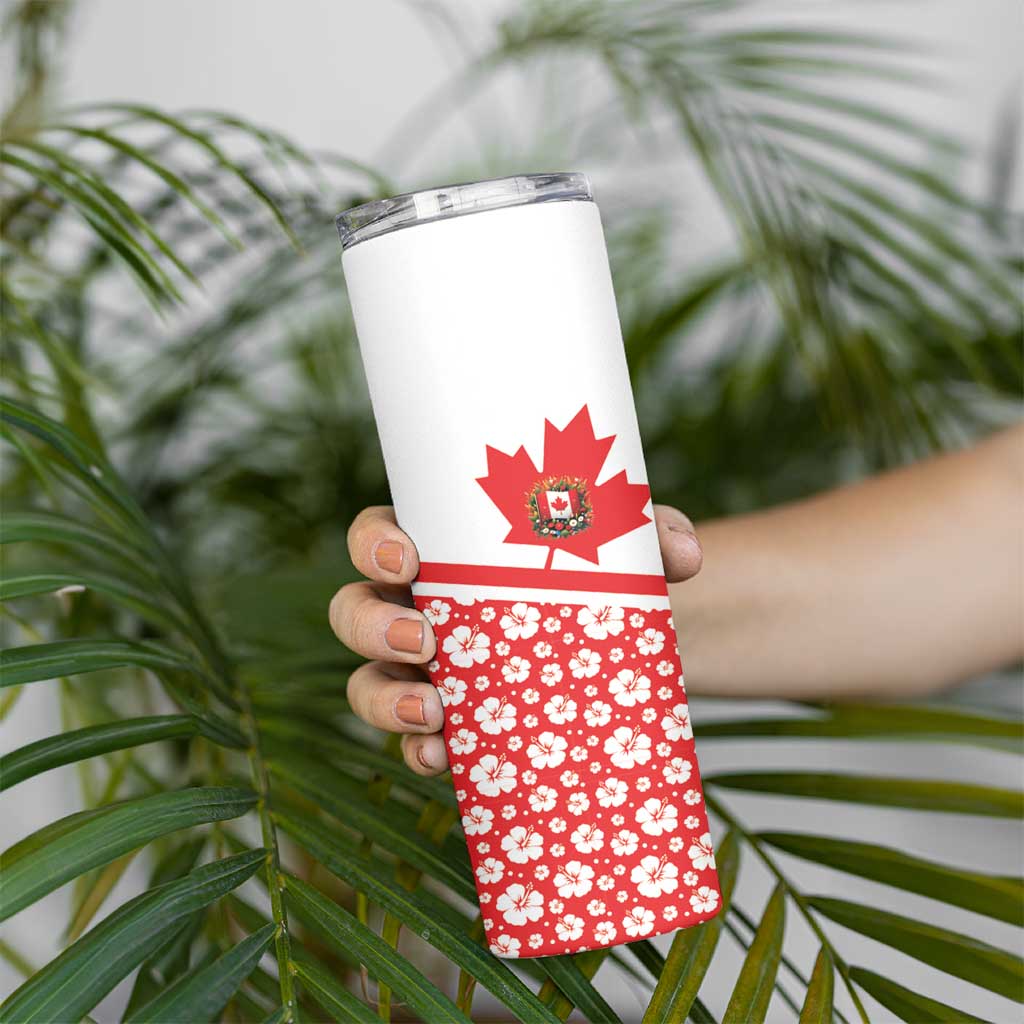 Canada Skinny Tumbler Summer Hibiscus Tropical Flower