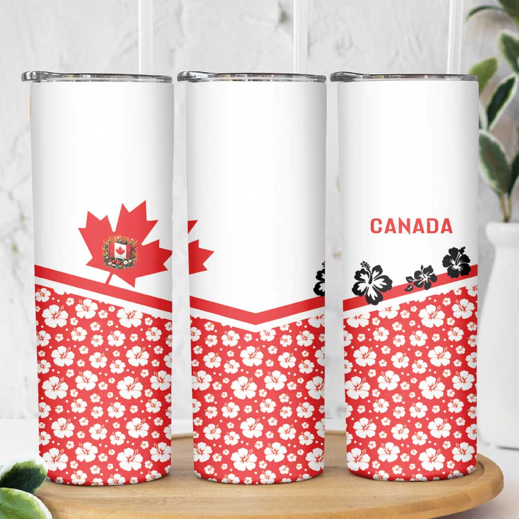 Canada Skinny Tumbler Summer Hibiscus Tropical Flower