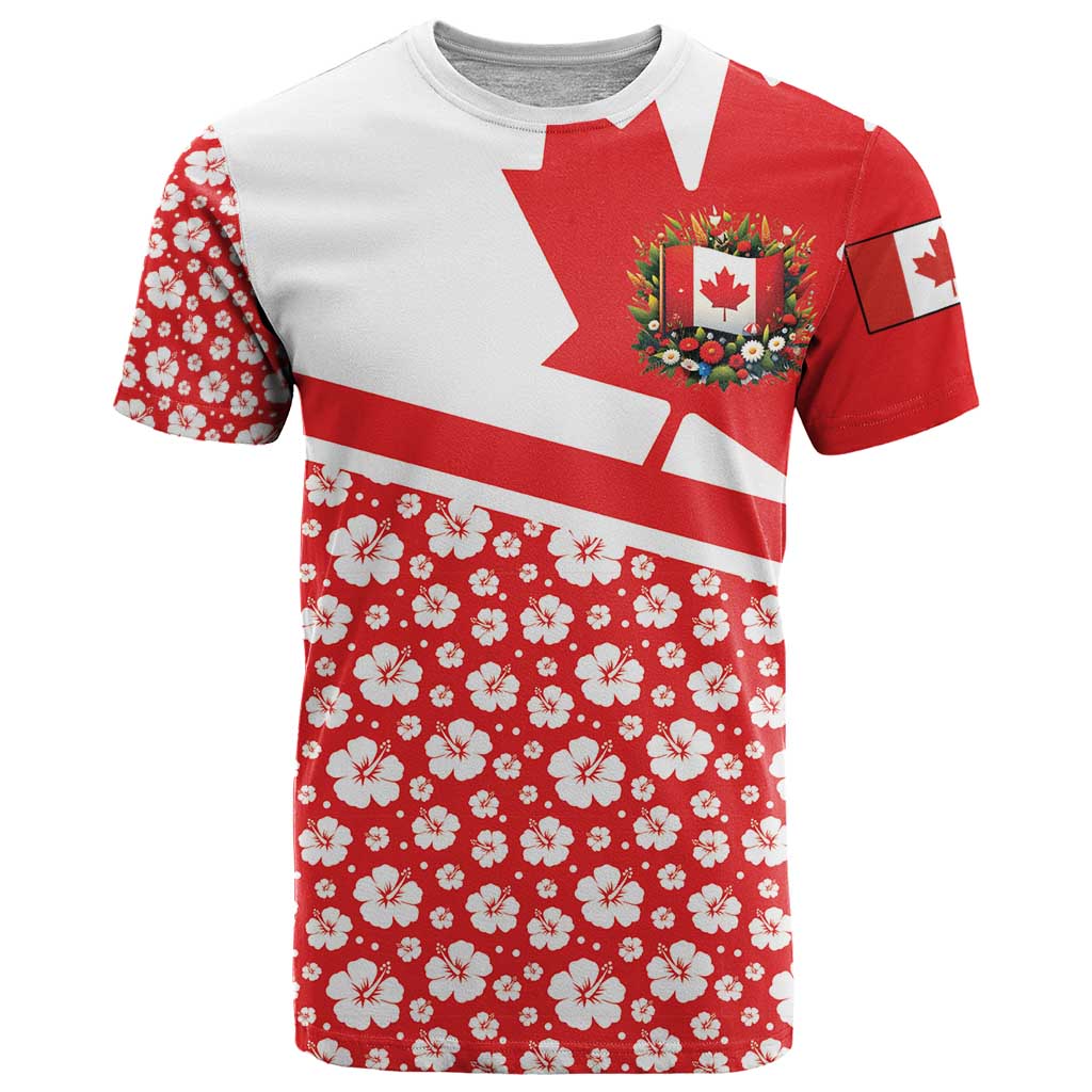 Canada T Shirt Summer Hibiscus Tropical Flower