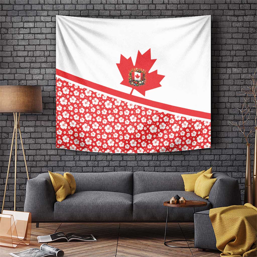 Canada Tapestry Summer Hibiscus Tropical Flower