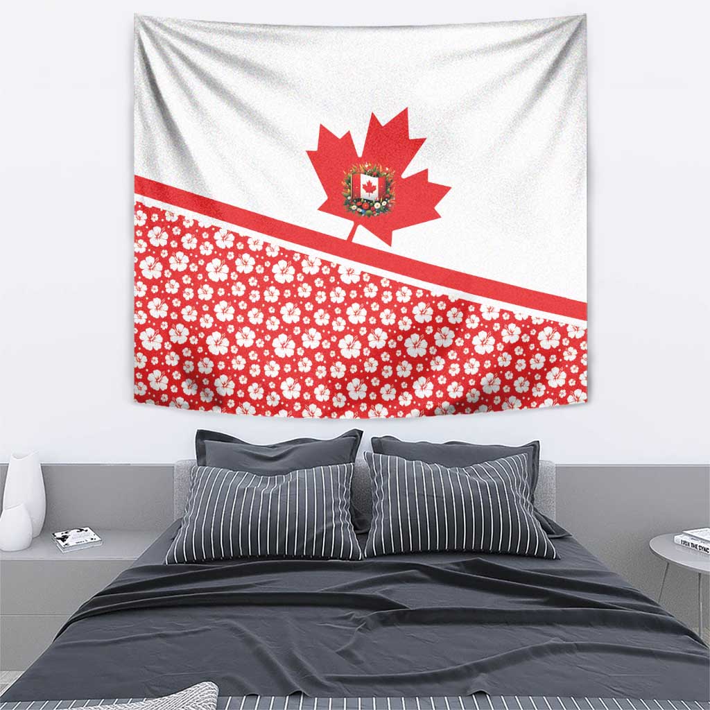 Canada Tapestry Summer Hibiscus Tropical Flower