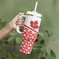 Canada Tumbler With Handle Summer Hibiscus Tropical Flower