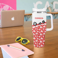 Canada Tumbler With Handle Summer Hibiscus Tropical Flower