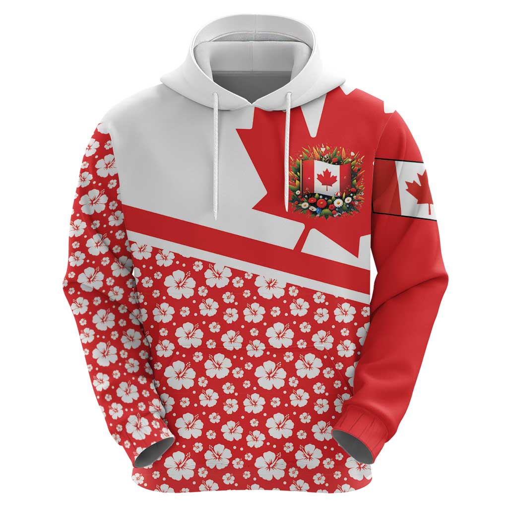Canada Zip Hoodie Summer Hibiscus Tropical Flower