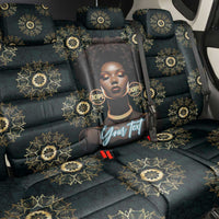 Personalized Powerful Woman in Patterns African Back Car Seat Cover