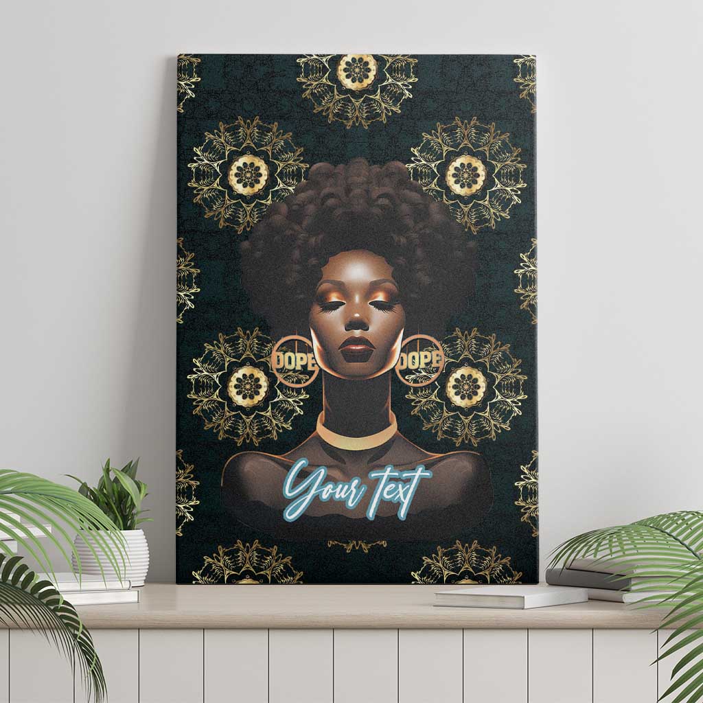 Personalized Powerful Woman in Patterns African Canvas Wall Art