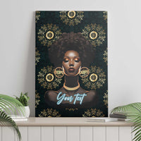 Personalized Powerful Woman in Patterns African Canvas Wall Art