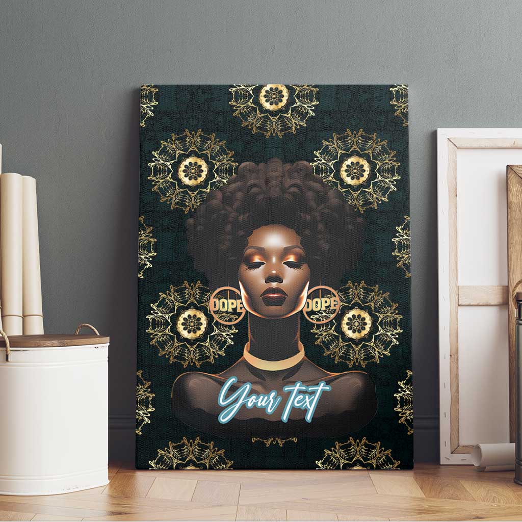 Personalized Powerful Woman in Patterns African Canvas Wall Art