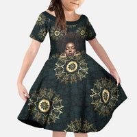 Personalized Powerful Woman in Patterns African Family Matching Mermaid Dress and Hawaiian Shirt