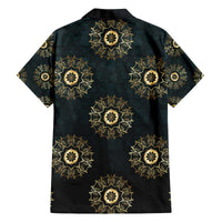Personalized Powerful Woman in Patterns African Family Matching Off The Shoulder Long Sleeve Dress and Hawaiian Shirt