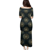 Personalized Powerful Woman in Patterns African Family Matching Puletasi and Hawaiian Shirt