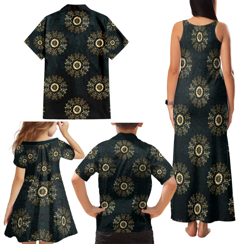 Personalized Powerful Woman in Patterns African Family Matching Tank Maxi Dress and Hawaiian Shirt