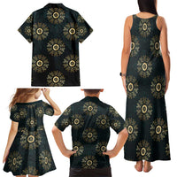 Personalized Powerful Woman in Patterns African Family Matching Tank Maxi Dress and Hawaiian Shirt