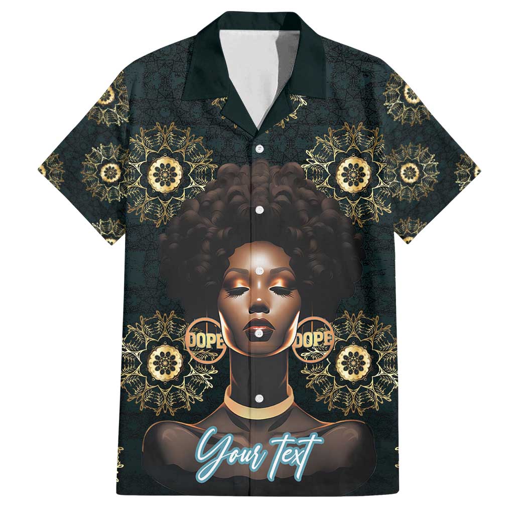 Personalized Powerful Woman in Patterns African Family Matching Tank Maxi Dress and Hawaiian Shirt