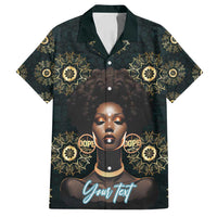 Personalized Powerful Woman in Patterns African Family Matching Tank Maxi Dress and Hawaiian Shirt