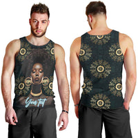 Personalized Powerful Woman in Patterns African Men Tank Top