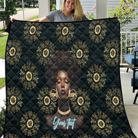 Personalized Powerful Woman in Patterns African Quilt
