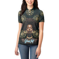 Personalized Powerful Woman in Patterns African Women Polo Shirt