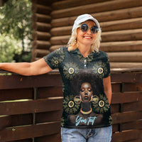 Personalized Powerful Woman in Patterns African Women Polo Shirt