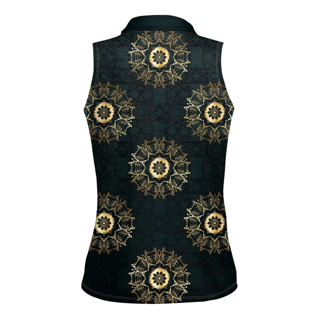Personalized Powerful Woman in Patterns African Women Sleeveless Polo Shirt