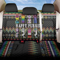 Pride Cat LGBT Back Car Seat Cover Happy Purride Christmas - Cute Pet Rainbow Flag - Wonder Print Shop