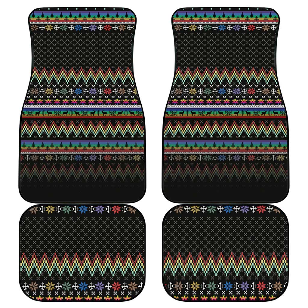 Pride Cat LGBT Car Mats Happy Purride Christmas - Cute Pet Rainbow Flag - Wonder Print Shop