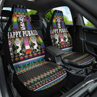 Pride Cat LGBT Car Seat Cover Happy Purride Christmas - Cute Pet Rainbow Flag - Wonder Print Shop