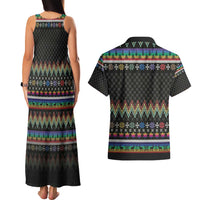 Pride Cat LGBT Couples Matching Tank Maxi Dress and Hawaiian Shirt Happy Purride Christmas - Cute Pet Rainbow Flag - Wonder Print Shop