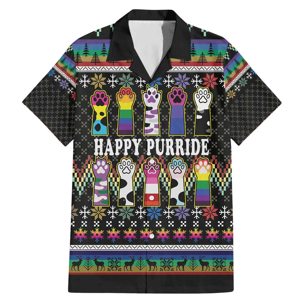 Pride Cat LGBT Family Matching Mermaid Dress and Hawaiian Shirt Happy Purride Christmas - Cute Pet Rainbow Flag - Wonder Print Shop