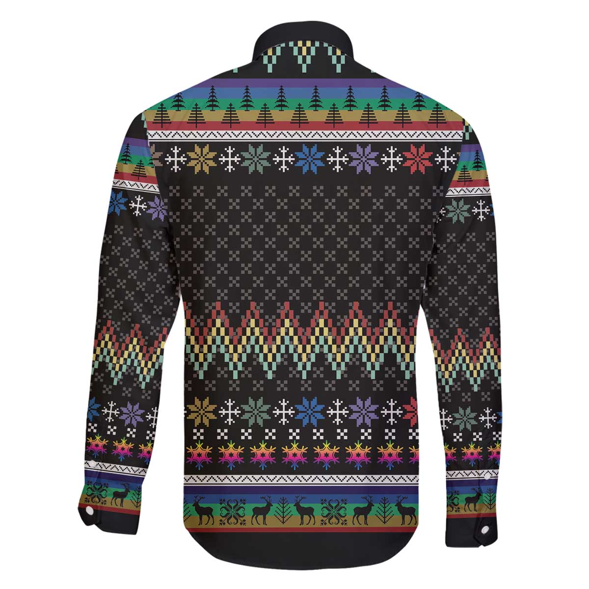 Pride Cat LGBT Family Matching Off The Shoulder Long Sleeve Dress and Hawaiian Shirt Happy Purride Christmas - Cute Pet Rainbow Flag - Wonder Print Shop