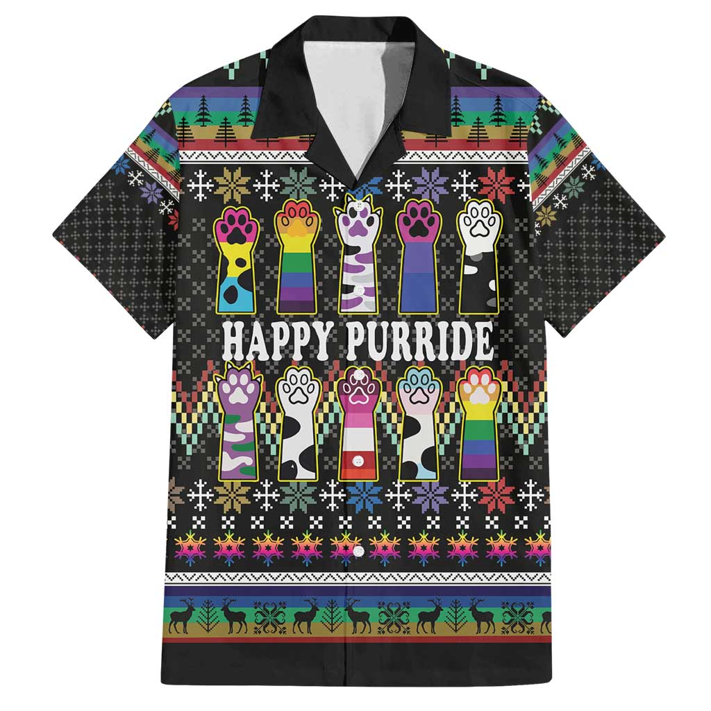 Pride Cat LGBT Family Matching Summer Maxi Dress and Hawaiian Shirt Happy Purride Christmas - Cute Pet Rainbow Flag - Wonder Print Shop