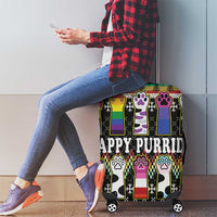 Pride Cat LGBT Luggage Cover Happy Purride Christmas - Cute Pet Rainbow Flag - Wonder Print Shop