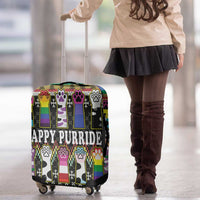 Pride Cat LGBT Luggage Cover Happy Purride Christmas - Cute Pet Rainbow Flag - Wonder Print Shop