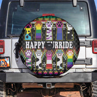 Pride Cat LGBT Spare Tire Cover Happy Purride Christmas - Cute Pet Rainbow Flag - Wonder Print Shop