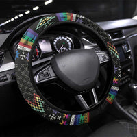Pride Cat LGBT Steering Wheel Cover Happy Purride Christmas - Cute Pet Rainbow Flag - Wonder Print Shop