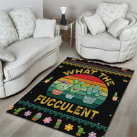 Cacuts Christmas Area Rug Cactus What the Fucculent - Wonder Print Shop