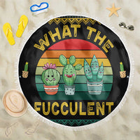 Cacuts Christmas Beach Blanket Cactus What the Fucculent - Wonder Print Shop