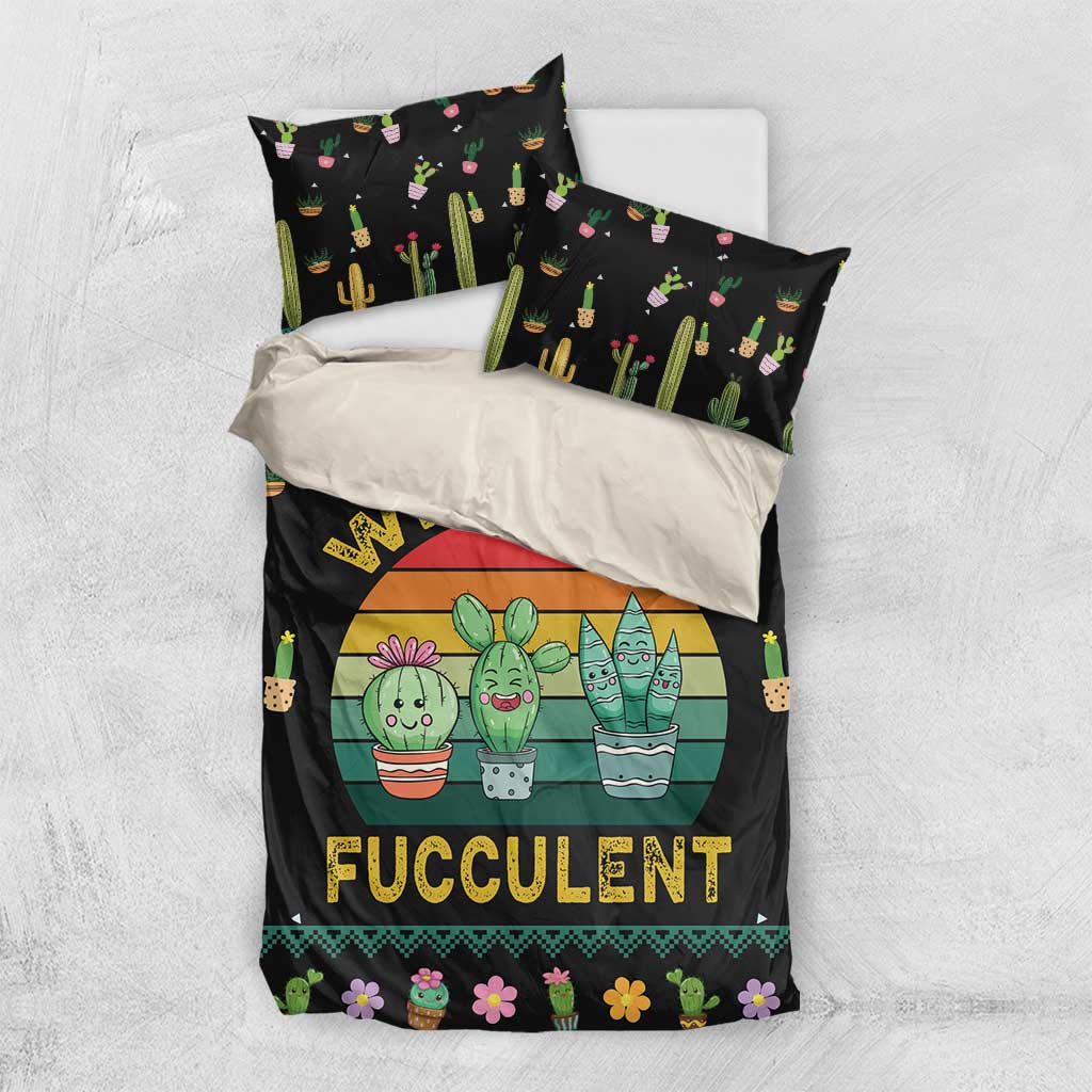 Cacuts Christmas Bedding Set Cactus What the Fucculent - Wonder Print Shop