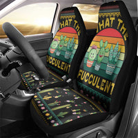 Cacuts Christmas Car Seat Cover Cactus What the Fucculent - Wonder Print Shop