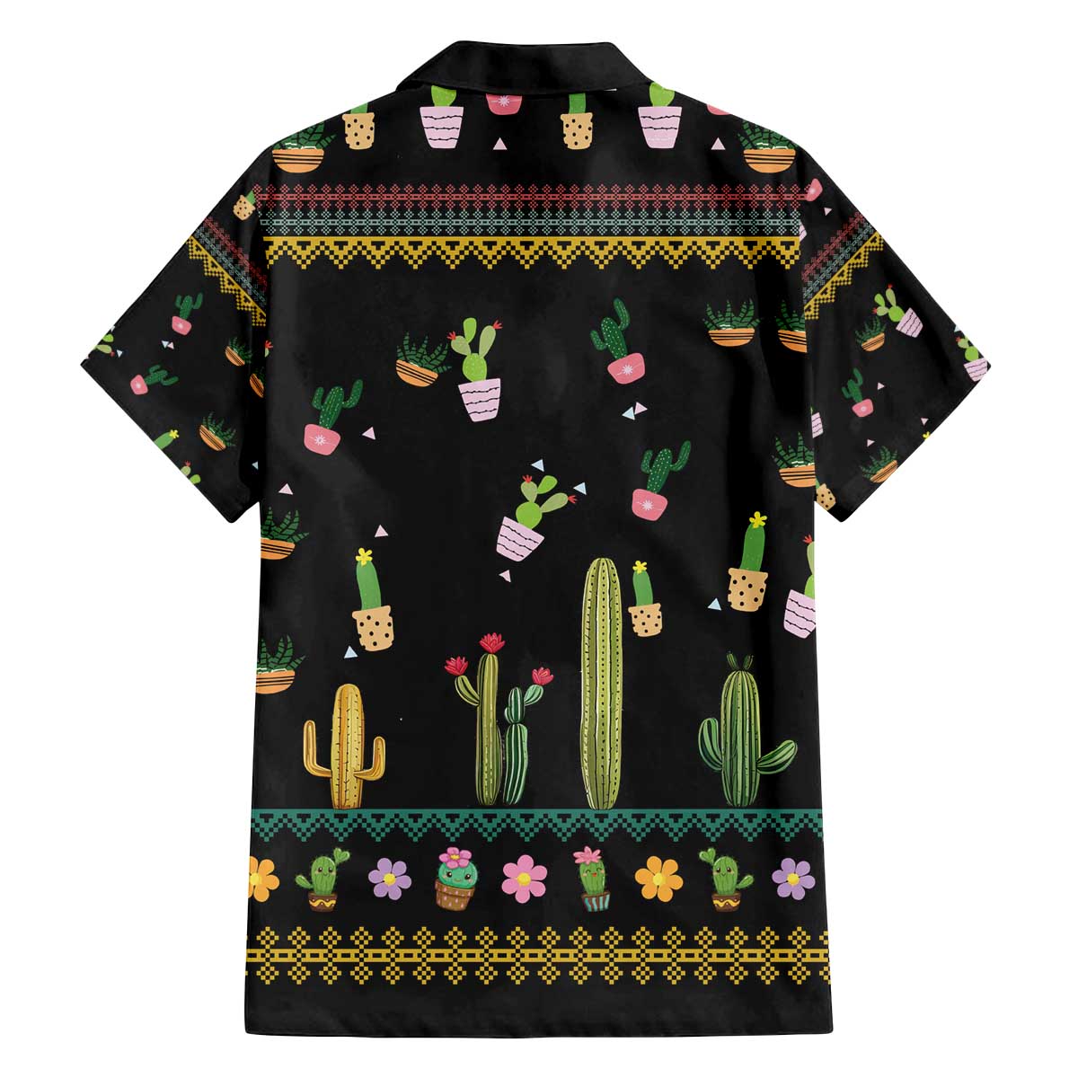 Cacuts Christmas Family Matching Off The Shoulder Long Sleeve Dress and Hawaiian Shirt Cactus What the Fucculent - Wonder Print Shop