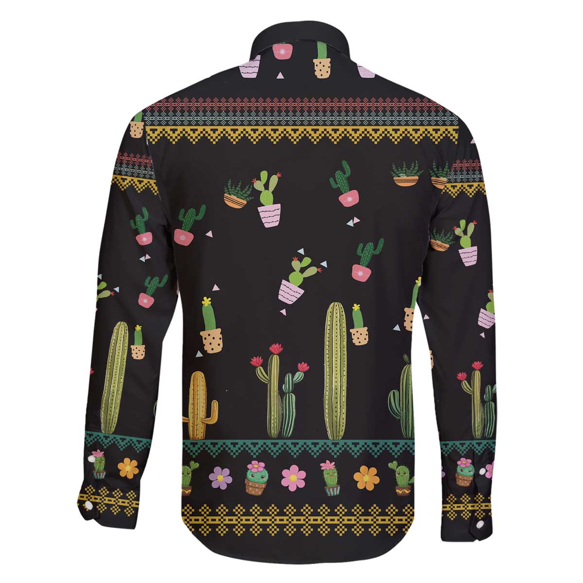 Cacuts Christmas Family Matching Off The Shoulder Long Sleeve Dress and Hawaiian Shirt Cactus What the Fucculent - Wonder Print Shop