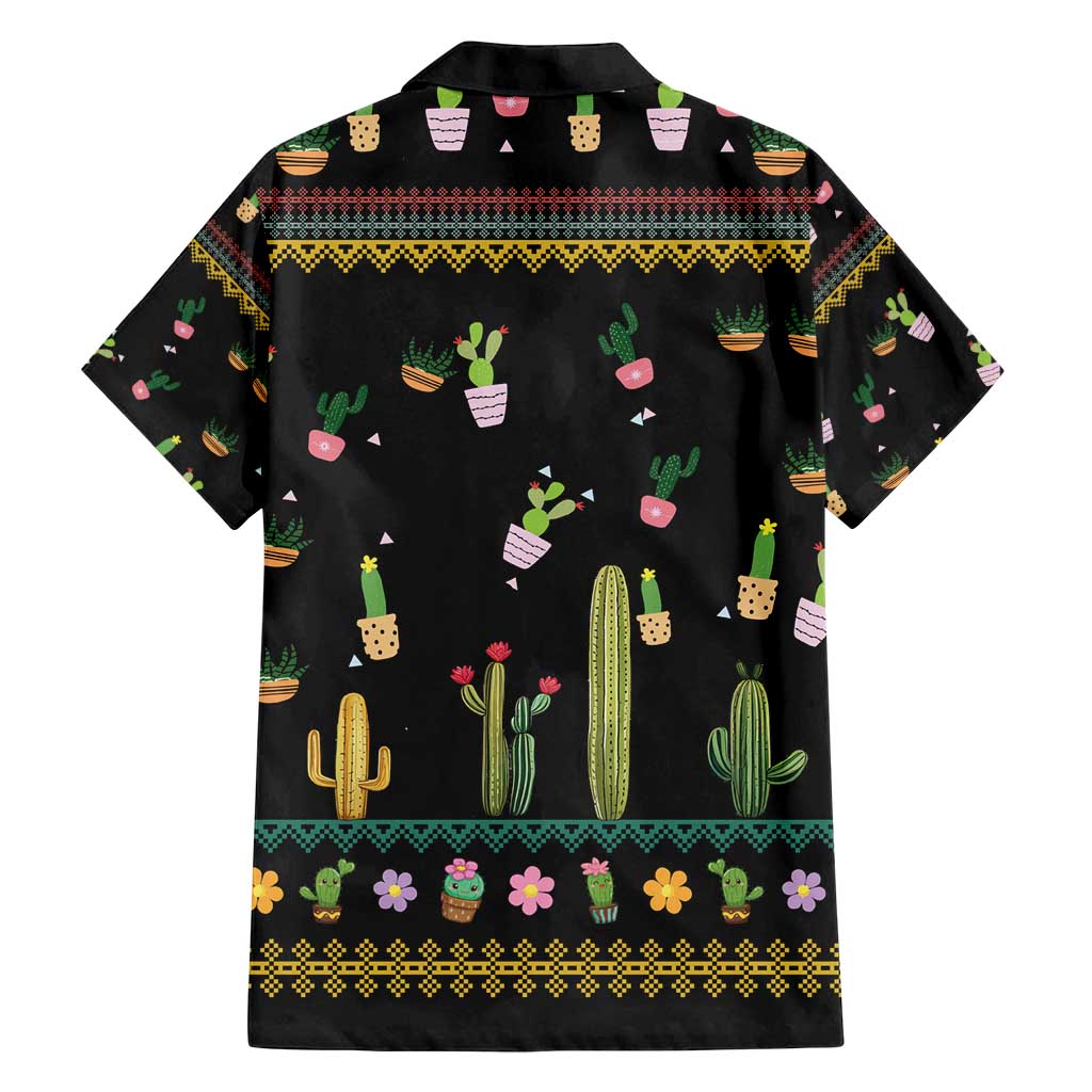 Cacuts Christmas Family Matching Off Shoulder Maxi Dress and Hawaiian Shirt Cactus What the Fucculent - Wonder Print Shop
