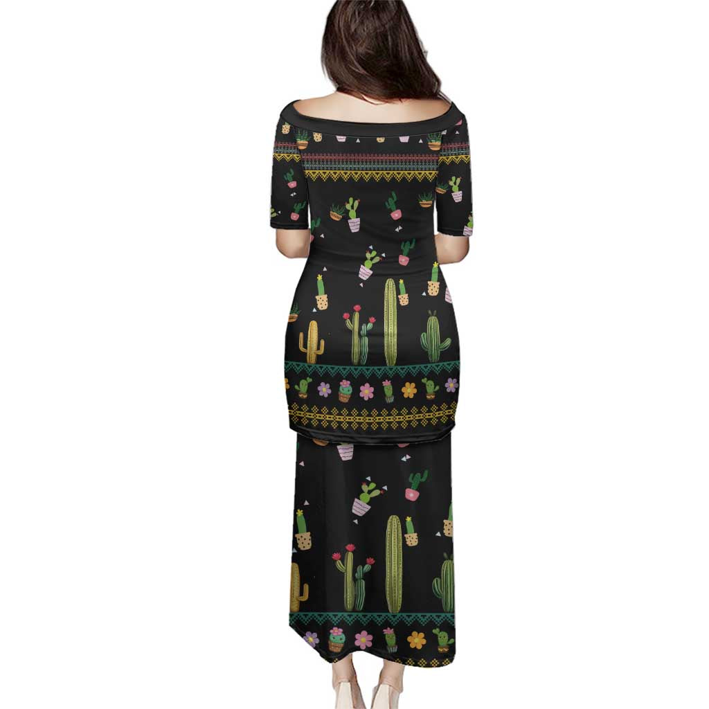 Cacuts Christmas Family Matching Puletasi and Hawaiian Shirt Cactus What the Fucculent - Wonder Print Shop