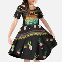 Cacuts Christmas Family Matching Short Sleeve Bodycon Dress and Hawaiian Shirt Cactus What the Fucculent - Wonder Print Shop
