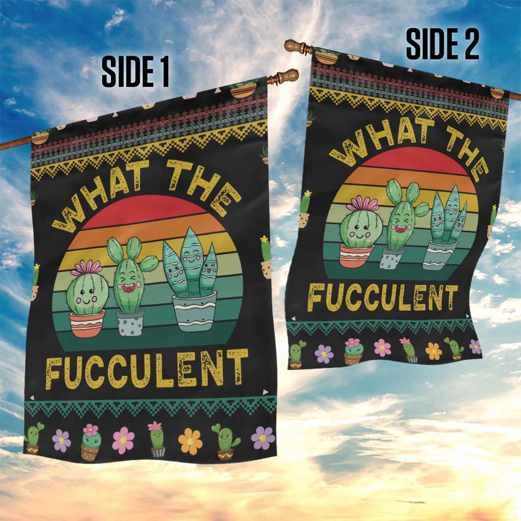 Cacuts Christmas Garden Flag Cactus What the Fucculent - Wonder Print Shop