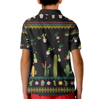 Cacuts Christmas Kid Polo Shirt Cactus What the Fucculent - Wonder Print Shop