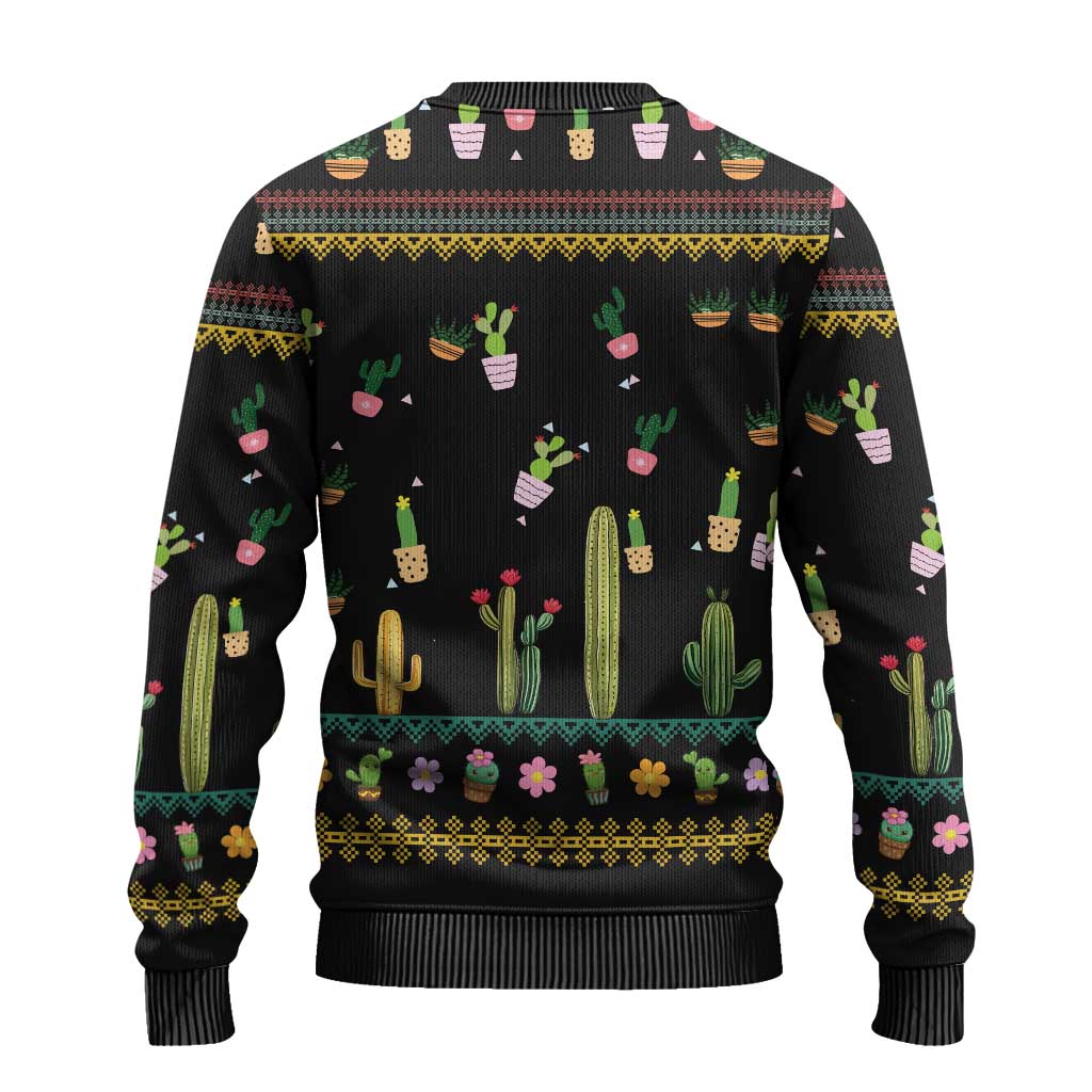 Cacuts Christmas Ugly Christmas Sweater Cactus What the Fucculent - Wonder Print Shop