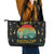 Cacuts Christmas Leather Tote Bag Cactus What the Fucculent - Wonder Print Shop