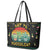 Cacuts Christmas Leather Tote Bag Cactus What the Fucculent - Wonder Print Shop